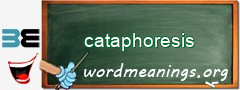 WordMeaning blackboard for cataphoresis